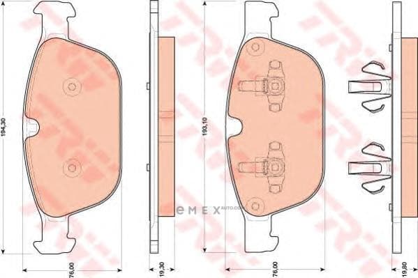 OEM PAD KIT, DISC BRAKE GDB1821