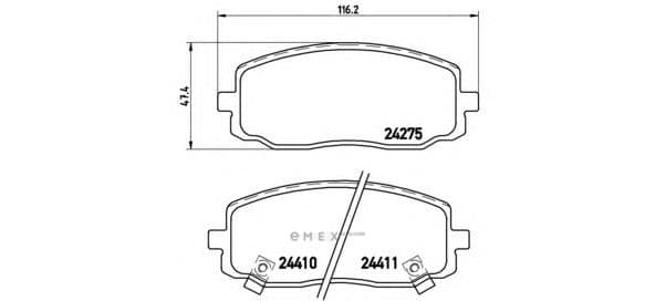 OEM Brake Pad Set, disc brake P30032