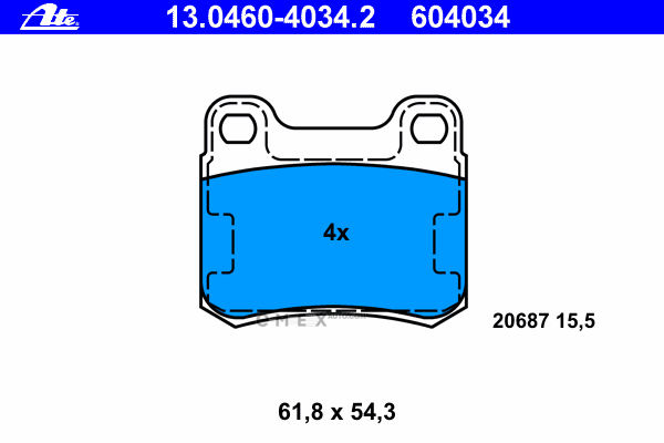 OEM BRAKE PAD SET REAR DB W124,W202,190-16V 13046040342