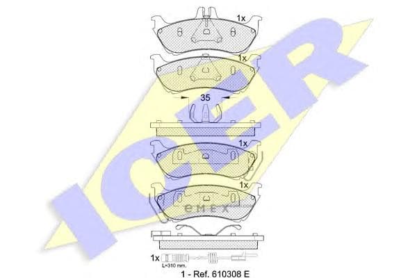 OEM BRAKE PAD RR MB W163 ML270,320 181392