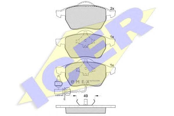 OEM BRAKE PAD SHARAN 96-02 VW 181384