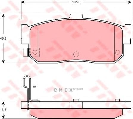 OEM PAD KIT, DISC BRAKE GDB3274