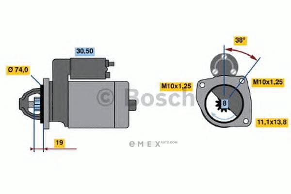 OEM ANLASSER I.A.MAZDA 323 BJ85- 0986014991