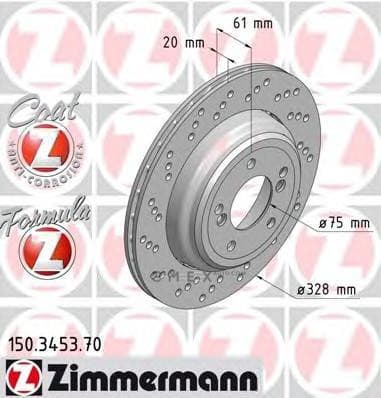 OEM BRAKE DISC REAR BMW E46/M3/LEFT 150345370