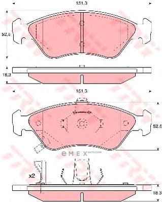 OEM PAD KIT, DISC BRAKE GDB3173