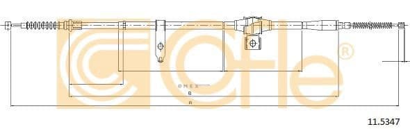 OEM CABLE ASSY, PARKING BRAKE 115347