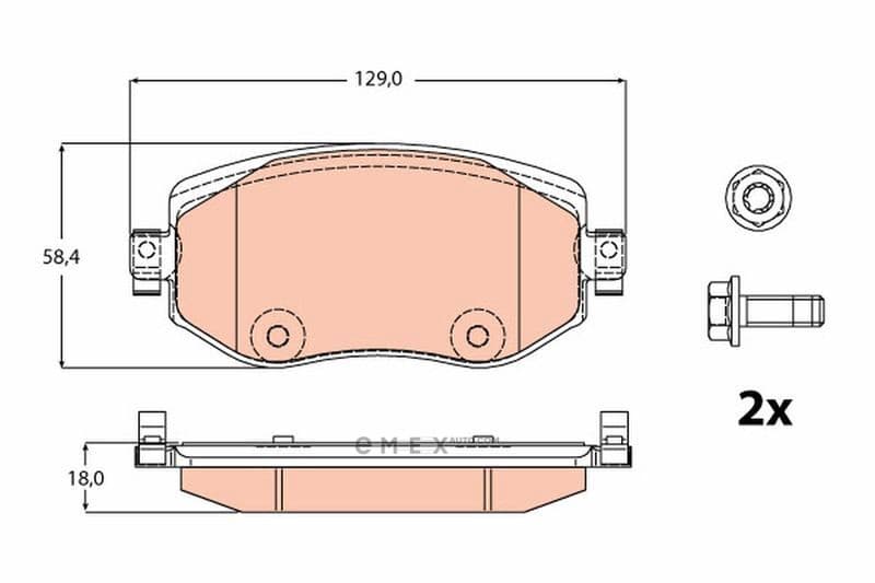 OEM PAD KIT, DISC BRAKE GDB2175