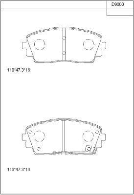 OEM PAD KIT, DISC BRAKE KD9000