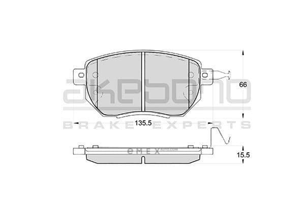 OEM DISC BRAKE PAD SET FRONT NI MURANO 200209-200710 A AN711WK