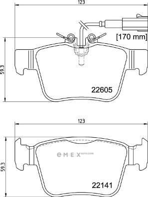 OEM PAD KIT, DISC BRAKE P23180