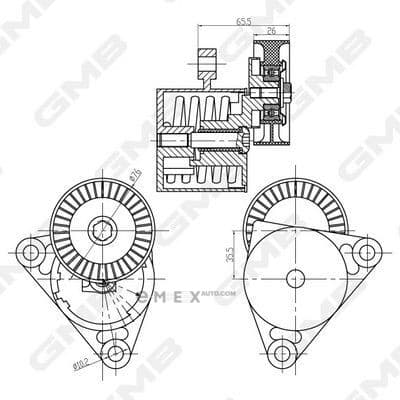 OEM TENSIONER ASSY, PULLEY GAT10090