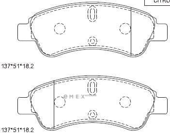 OEM PAD KIT, DISC BRAKE KD7722