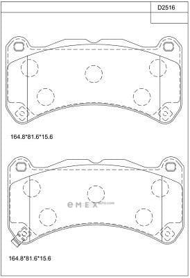 OEM PAD KIT, DISC BRAKE KD2516