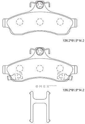 OEM PAD KIT, DISC BRAKE KD6735