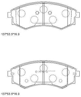 OEM PAD KIT, DISC BRAKE KD9750