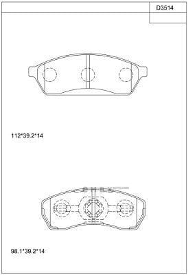 OEM PAD KIT, DISC BRAKE KD3514