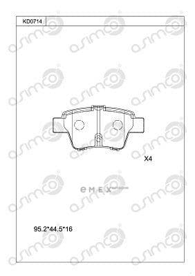 OEM BRAKE PAD KD0714