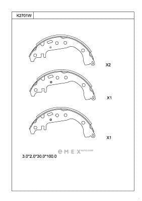 OEM PAD KIT, DISC BRAKE K2701W