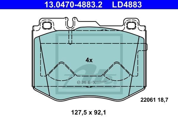 OEM PAD KIT, DISC BRAKE 13047048832