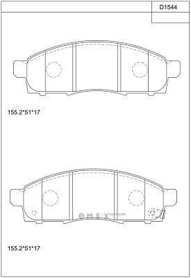 OEM PAD KIT, DISC BRAKE KD1544