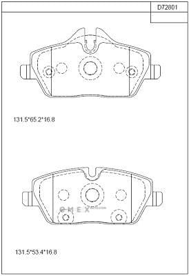 OEM PAD KIT, DISC BRAKE KD72801