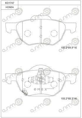 OEM PAD KIT, DISC BRAKE KD1747