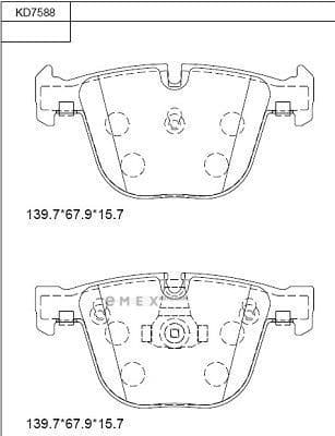 OEM BRAKE PAD KD7588