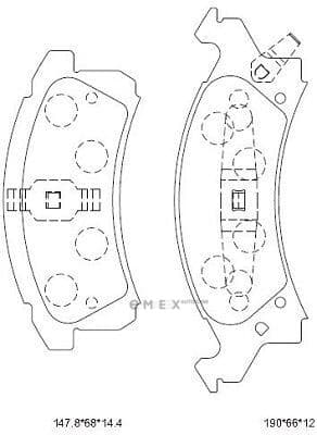 OEM BRAKE PAD KD6727