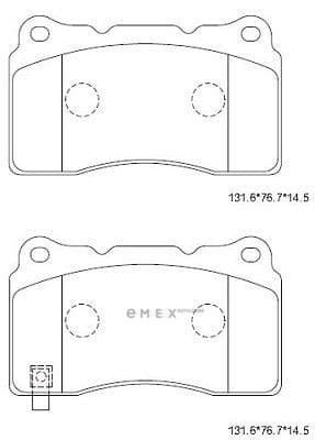 OEM PAD KIT, DISC BRAKE KD7744