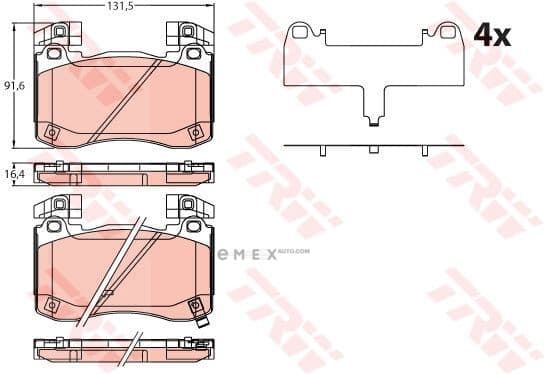 OEM PAD KIT, DISC BRAKE GDB2254