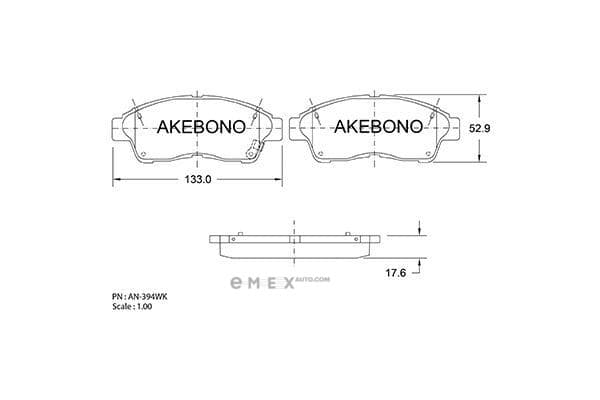 OEM PAD KIT, DISC BRAKE AN394WK