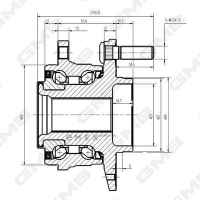 OEM WHEEL HUB ASSY GH34870