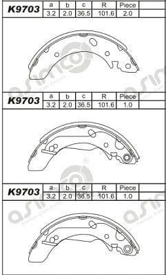 OEM PAD KIT, DISC BRAKE K9703