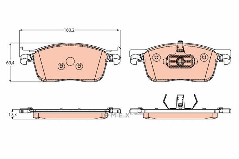 OEM PAD KIT, DISC BRAKE GDB2169