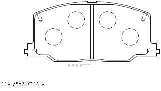 OEM PAD KIT, DISC BRAKE KD2723