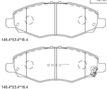 OEM PAD KIT, DISC BRAKE KD2735