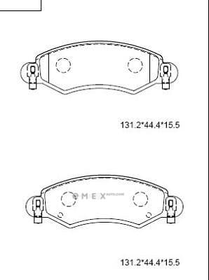 OEM PAD KIT, DISC BRAKE KD3765