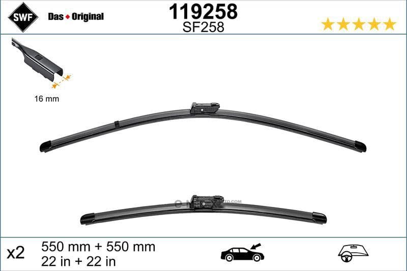 OEM WIPER BLADE ASSY 119258