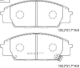 OEM PAD KIT, DISC BRAKE KD1795