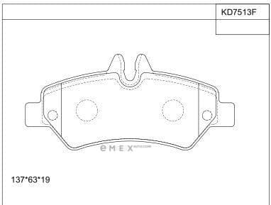 OEM PAD KIT, DISC BRAKE KD7513F