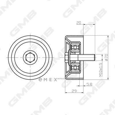 OEM TENSIONER ASSY, PULLEY GTC0240