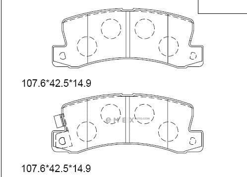 OEM PAD KIT, DISC BRAKE KD2732