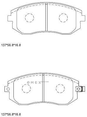 OEM PAD KIT, DISC BRAKE KD3704