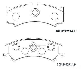 OEM PAD KIT, DISC BRAKE KD3712