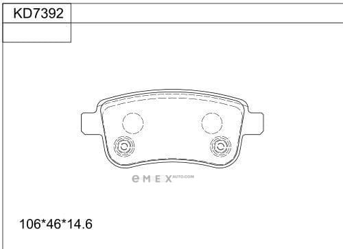 OEM PAD KIT, DISC BRAKE KD7392