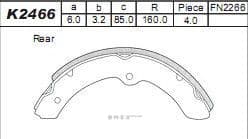 OEM BRAKE SHOE K2466