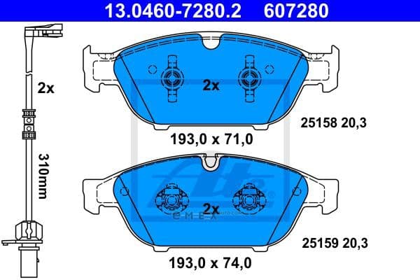 OEM PAD KIT, DISC BRAKE 13046072802