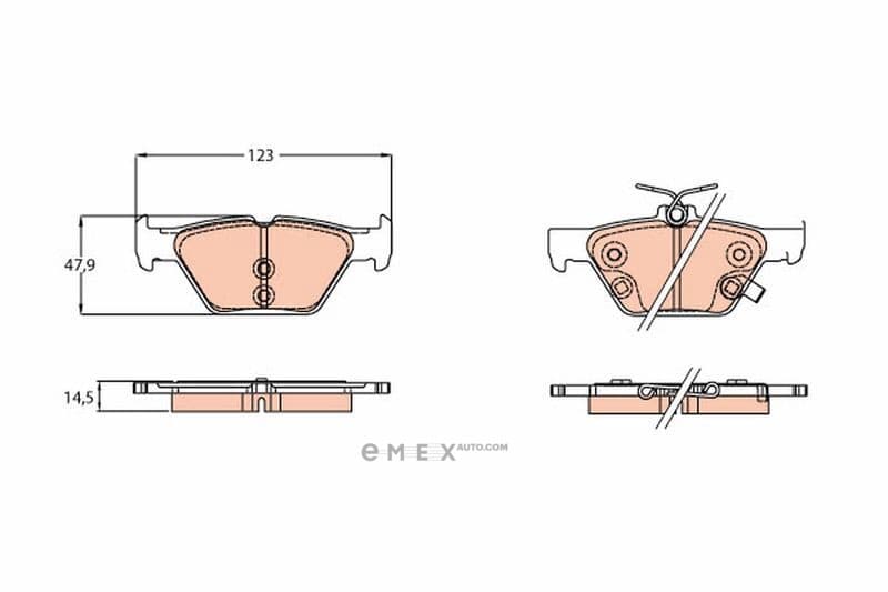 OEM PAD KIT, DISC BRAKE GDB3639