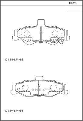 OEM PAD KIT, DISC BRAKE KD6351