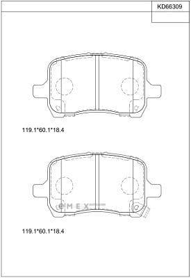 OEM PAD KIT, DISC BRAKE KD66309